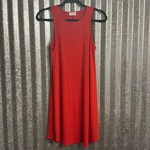 Unbreakable Love Red Ribbed Tank Dress - Medium